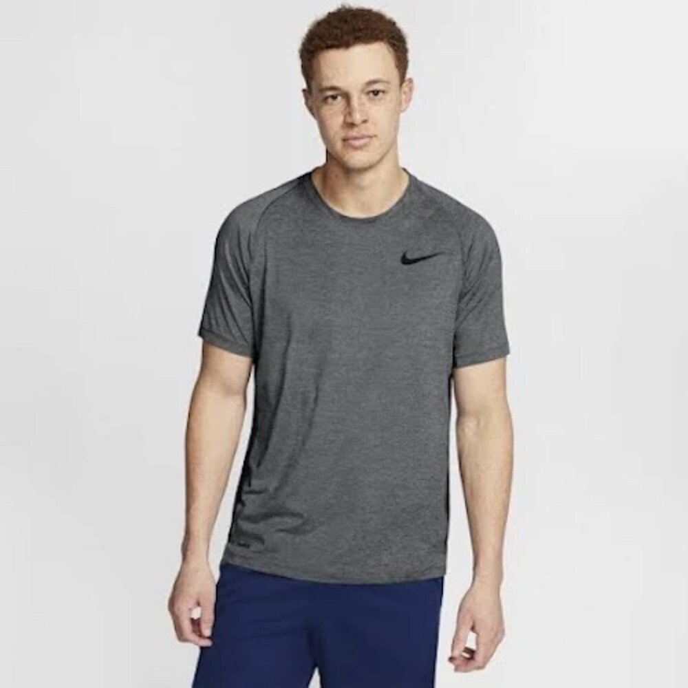 Nike Victory Dri-FIT Slim Fit Training Gym Workout Top Shirt Tee Gray Mens Large